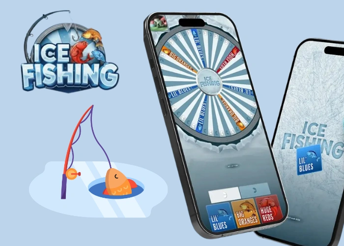 Ice Fishing live game show running on mobile phones at game start